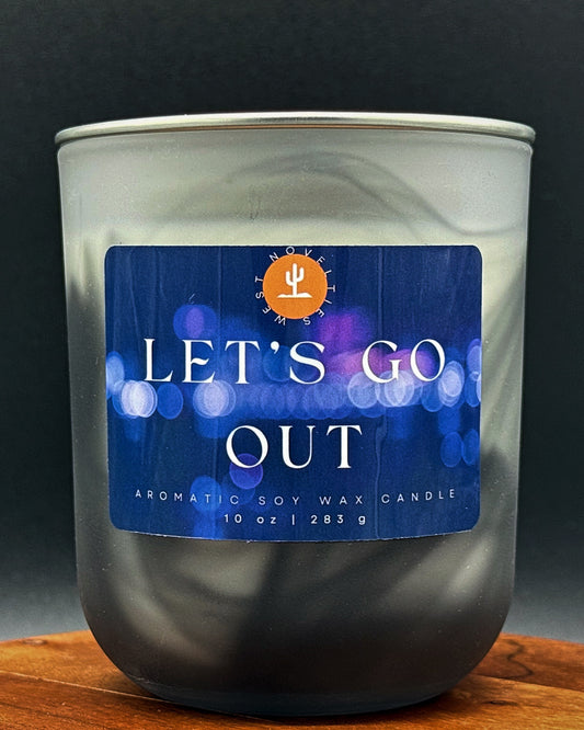 Let's Go Out Candle